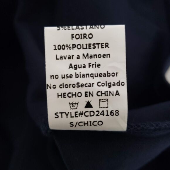 Trac Women SIZE S Navy Blue Off Shoulder Mini Dress Asymmetrical Hem Cocktail - Picture 6 of 13